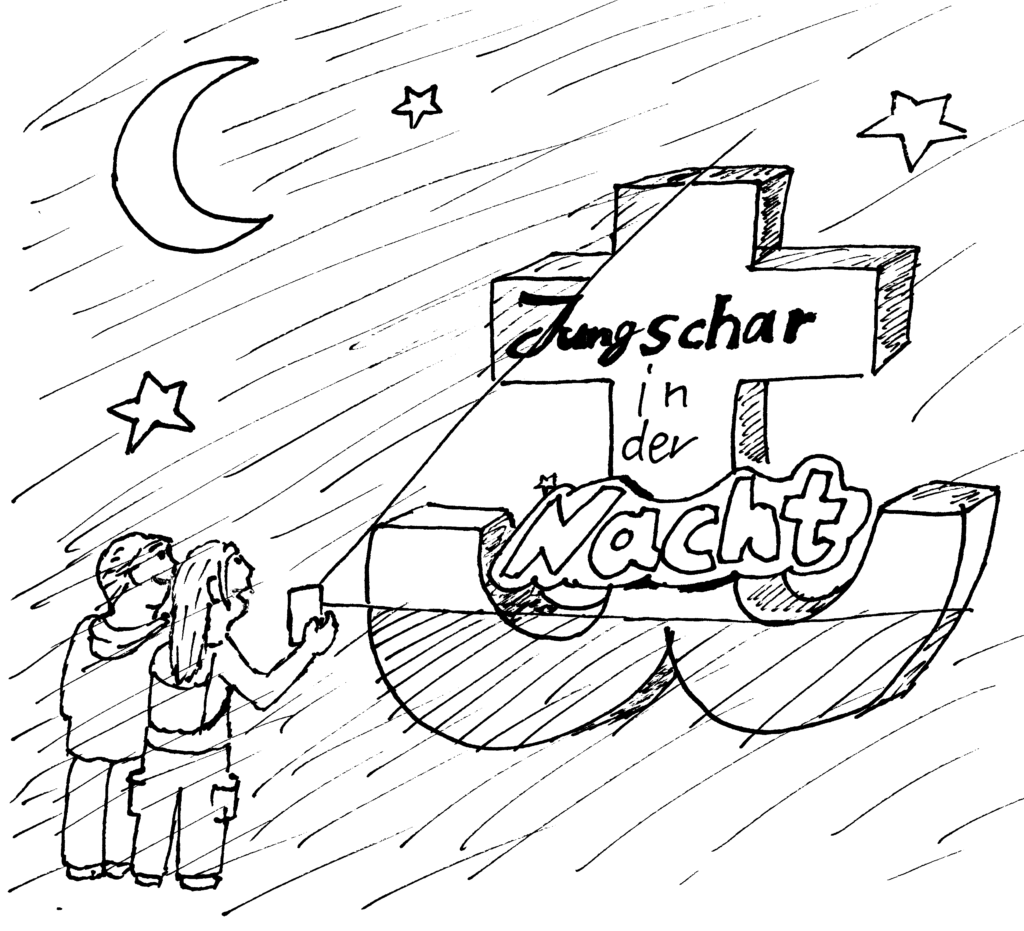 Jungachar-in der Nacht